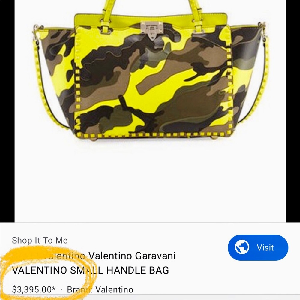 Valentino Rockstud Camo Tote ⭐️RARE - Picture 8 of 10